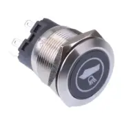 Boat Light' White LED Latching 22mm Vandal Push Button Switch SPDT 12V
