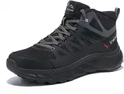 [TREKKIN PLUS] Men's Waterproof Slip Resistant Outdoor Walking Trails Womens Boots Relaxed Fit Lightweight Casual Hiking Hunting Workout Shoes Rainproof Lace up