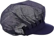 [CATIEBYE] Breathable Mesh Chef Hat for Both Men Women Kitchen Cooking Hat Flat Chef Hat for Bakers Waiters Chefs Navy