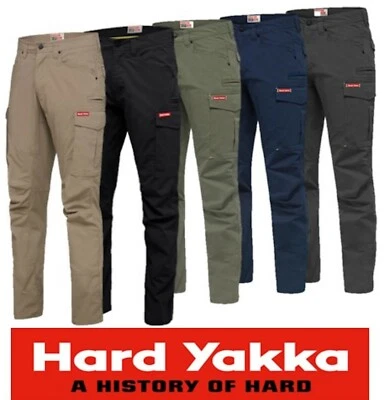 HARD YAKKA - MENS "3056 BRUNSWICK" STRETCH RIPSTOP CARGO WORK PANTS - Y02255