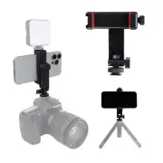 Phone Tripod Mount Adapter, with Cold Shoe&1/4" Hole for Tripod/Selfie Stick/...