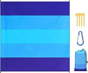 Beach Blanket Sandproof - Waterproof Beach Mat | Sandproof Waterproof Blanket, 82x78 Inch Portable Picnic Mat with 4 Stakes and 1 Corner Pocket for Outdoors Camping