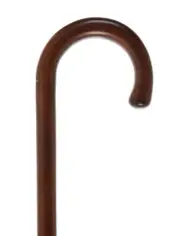 Cherry Wood Crook with Ferrule Walking Stick Cane Exotic Smart Formal