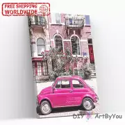 Paint By Numbers Kit Pink Volkswagen Car Abstract Oil Adult Wall Framed Kids Art