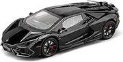 Scale Finished Model Car 1:24 Scale for Lamborghini Revuelto Supercar Alloy Diecast Miniature Vehicle Exquisite Car Model Collection Die-cast Vehicle(Black)