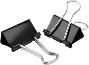 Large Foldback Binder Clips - 51mm Binder Clips Paper Clips Metal Black Bulldog Clips Clamps 2 inch Stationary Clips for Office Home Supplies 10PCS