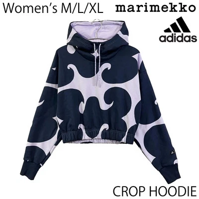 [Unused/Women's M/L/XL] ADIDAS x MARIMEKKO Crop Hoodie, Fleece Lining, Laven
