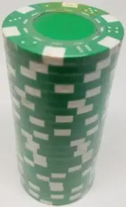 Poker Chips (25) Green Dice Mold 11.5 gram Clay Composite