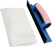 Sanding Kit, Hand Sander Block, Handheld Gadget with 50 Sheets Sandpaper Set for Beginners Crafting Art Work Furniture Wall Home