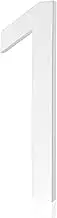 Mailbox Numbers White - 5 Inch Adhesive House Numbers for Outside, Address Numbers for Apartment Door, Farmhouse Mailbox, Office, Hotel - Frosted Matte White Acrylic House Number 1