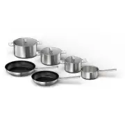 Bosch 6 piece ProInduction cookware set consists of: 3 pots, 2 pans and 1 sauce pan HEZ9SE060
