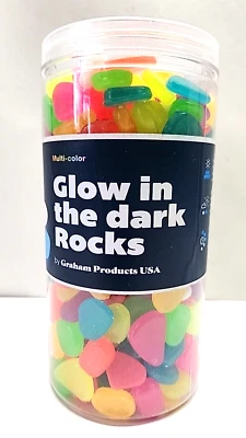 Glow In The Dark Rocks 450pcs Glowing Fish Tank Pebbles Indoor/outdoor Yard Dcor