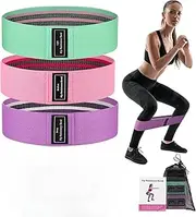 Fabric Resistance Bands Set,Exercise Bands for Legs and Booty,Different Levels Elastic Bands for Yoga,Pilates,Home Fitness,Strength Training,Workout Bands for Women and Men