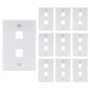 VCE 2 Port Keystone Wall Plate UL Listed 10-Pack Single Gang Wall Plates for ...