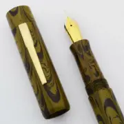 PSP Ranga Davenport Fountain Pen - Yellow Ripple Ebonite, JoWo #6 Nibs (New)