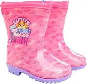 [eplusm] Paw Patrol Skye Rain Boots Nursery Rain Ankle Boots for Girls Waterproof Non-Slip Sole Drawstring