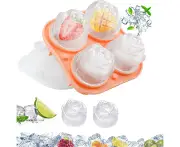 Ice Cube Trays 3D Rose Trays , Reusable Ice Cube Mold for Whiskey, Cocktails and Juice - Pink