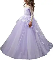 Abaowedding Lovely First Communion Dress Long Sleeves Prom Gown