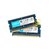 Crucial 2x 4GB 2RX8 PC3-8500S DDR3 1066Mhz SODIMM Laptop Memory RAM 204Pin