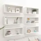 Wall Cube Shelves 6 pcs White 60x15x23 cm Engineered Wood vidaXL