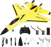 Gobesty Remote Controlled Plane, RC Planes Ready to Fly, RC Airplane, SU-35 Aircraft 2.4G Radio Control, Assembly-Free Remote Controlled Aeroplane with LED Light Bar, for Children and