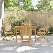 Garden Chair Folding Garden Chairs 4 pcs 53x66x99 cm Bamboo Patio Seating