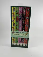 NIP Nathalie Lete Fancy Fauna 10 Graphite Pencils = Animal Designs FREE SHIPPING