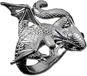 [SUPAC] Whimsical Silver Flying Dragon Ring - Unique Animal Shape Design, Adjustable Index Finger Ring for Men or Women, Cute Personality Statement Jewelry, Niche Fashion Accessory