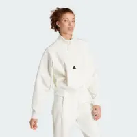 在飛比找PChome24h購物優惠-【ADIDAS】W Z.N.E. QZ 休閒外套 女 白色-