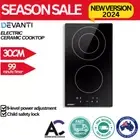 Devanti Electric Induction Ceramic Cooktop 30cm Stove Hob Kitchen Cooker Plate