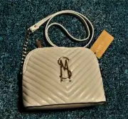 Steve Madden Pastel Blue Crossbody Bag, chain and leather strap. NEW !