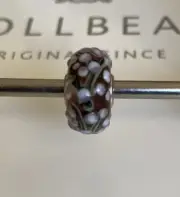 Trollbeads Glass Flowers Purple Bead Mimosa