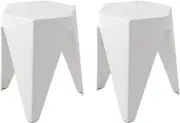 Artiss in Set of 2 Bar Stools, Plastic Foot Stool Chair Small Floor Chairs Stack
