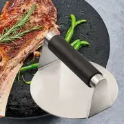 Burger Press Hamburger Meat Smasher NonStick with Plastic Handle Pie Press Plate