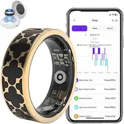 Health Rings for Women,Smart Ring Health Tracker for Women, Measure Heart Rate, Blood Pressure,Blood Oxygen, Exercise Pedometer, Gesture Control,Compatible with iOS& Android. (Black, 9)