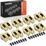 A-Premium 16Pcs Aluminum Shaft Mount Rocker Arms Kit with Needle Bearings Compatible with Chevy SBC(Small Block)350, 1.6 Ratio