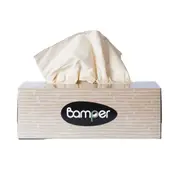 Bamper 100% Bamboo 3ply Soft Facial Tissue Box Rectangle 120-Sheet Super Soft
