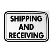 Horizontal Vinyl Stickers Shipping and Receiving Osha Facility Industrial