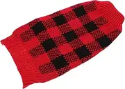 Sosoport Adorable Plaid Dog Sweater Warm Winter Clothing for Dogs Easy to Wear Knit Outfit for Poodles Chihuahuas for Pet Photo Shoots