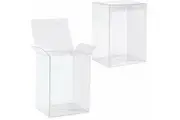 50 Pack of Large Plastic 22x14.5cm Rectangle Cube Box - Exhibition Gift Product Showcase Clear Plastic Shop Display Storage Packaging Box