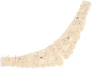 [JEWEDECO] Detachable Collar Overlay Pearl Collar Insert Vintage Design for Versatile Wardrobe Enhancements