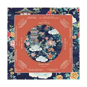 Orange and Navy Mahjong Mat 30x30 - Durable Surface for Great Game Nights