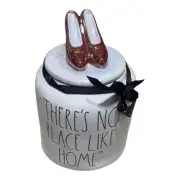 RAE DUNN Wizard Of Oz LL "THERE'S NO PLACE LIKE HOME" Canister Dorthy & Slippers