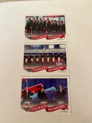 Decision 2016 DEBATE MOMENTS Political Trading Cards Donald Trump "3-card lot"