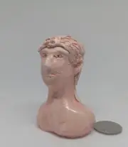 "Poet 3" - Clay sculpture, hand made. Fired to Cone 5. Signed. Glazed.