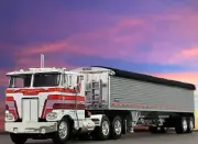 1/64 DCP PETERBILT 352 86" COE W/ WILSON PACESETTER HS GRAIN TRAILER