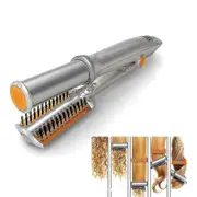 New 2 In 1 Hair Straightening Iron Professional Styler Multi Tool Flat Iron With Brush|curling Irons US