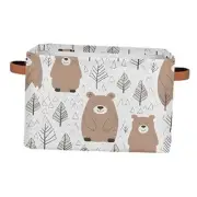 Forest Animal Bear Storage Basket Cube Large Toys Storage Box Bin with 1 pack