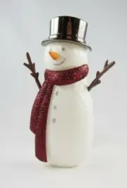 (1) Bath & Body Works White Red Scarf Hat Snowman Light Up Wallflower Plugin New