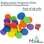Replacement Clone Neoprene Disks 25 Colored Collar Fo Seahawk Cloning Station